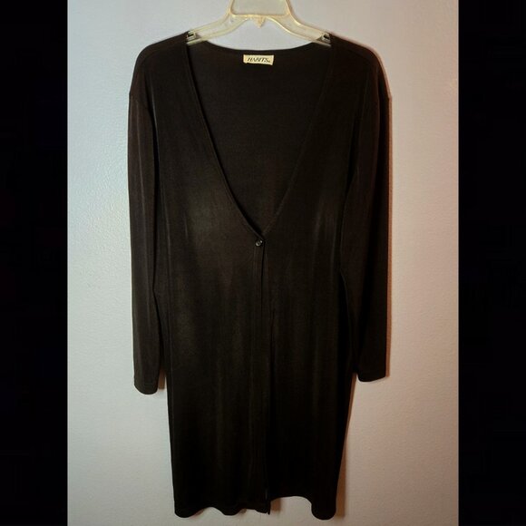 Vintage 80s Long Cardigan Sweater by Habits, Size 2X - Picture 1 of 2